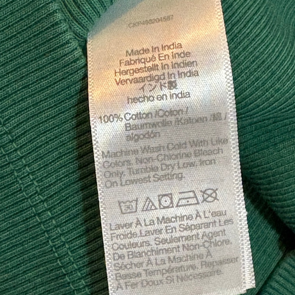 Madewell Garment Dyed Ribbed Crewneck Pocket Tee Green Size XS NWT‎ (NU846) - Picture 5 of 6